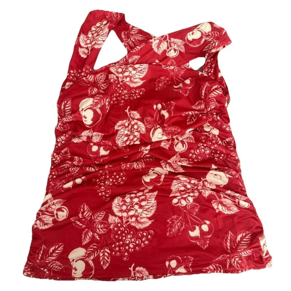 Free People Women's Tommie Knit‎ Shirt Sleeveless Red Top Size XL New